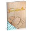 Dékokind® Leeres Kochbuch: Für über 80 Lieblingsrezepte || Ca. A5 Softcover || Rezeptbuch zum Selbstgestalten / Selberschreiben mit Inhaltsverzeichnis || Motiv: Kochlöffel