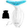 Imna Glow Apparecchio massaggio viso anti rughe - Doppia menta bellezza con luminoterapia LED multicolore - EMS Radiofrequenza Viso & Collo - Modalità Caldo 45°C/Freddo 5°C - Lifting & Scultore