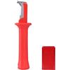Eujgoov 1Pc Isolamento Rosso, Spelafili Kabel Messer Spelafili Spelafili Manico Isolato Spellafili a Lama Fissa con Cappuccio