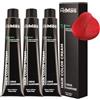 FemMas Colore per capelli 3 x biondo medio rosso intenso 7,66 I crema colore per capelli con olio di argan, cheratina e ceramidi, colorazione permanente o tinta per risultati luminosi, 100 ml
