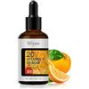 Ourdort Siero Vitamina C 50ml,Siero Vitamina C Viso,con Vitamin E,Acido Ialuronico,Dona Luminosità,Antirughe e Antimacchie Adatto per Pelli Sensibili,Non Unge