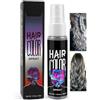 EONFAVE Vernice spray per capelli, colore temporaneo per capelli, colore blu, colore blu liquido, S-pray, lavabile e sicuro, rapida colorazione dei capelli, per Halloween, carnevale, cosplay (grigio, 30 ml)