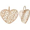 10:10 Orecchini origami in argento 925°°° placcati in oro 18kt. Ideati e prodotti in Italia (Rosa Cuore)
