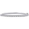 Bling Jewelry Bracciale Classico da Sposa in Moda con Zirconi Cubici AAA Taglio Principessa CZ 1/2 Eternità Tennis Impilabile per Donne, Prom, Matrimonio Placcato Argento 7-7.5 Pollici