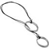 VLNET® | Vestopazzo collana pendente filo con 2 ciondoli a forma di cuore o cerchio | alluminio 100% riciclato | lunghezza regolabile | lavorazione artigianale (2 cerchi)