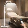CGBE Lampada Ciglia Ultra-Larga Pieghevole: Lampada Extension Ciglia da Terra con Testa Rotabile a 360° - Base Mobile - Altezza Regolabili - Luce Estetista con Porta Cellulare per Ciglia/Tatuaggi
