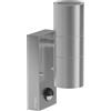 Oktaplex lighting Oktaplex Lampada da esterno a parete con sensore di movimento IP44 in acciaio inox argento applique da esterno Chile con 2 attacchi GU10 resistente alle intemperie 230V