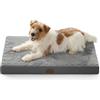 Bedsure Cuccia lavabile per cani di piccola taglia - 74x46x7cm Cuscino comfort per cani con base antiscivolo e rivestimento lavabile rimovibile, grigio