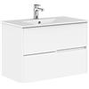 Baikal Mobile bagno Gavin, 2 cassetti, sospeso a parete. Include lavabo in ceramica. Varie finiture. Consegnato assemblato. Senza Specchio 90 cm Bianco