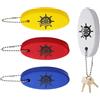 XIHIRCD 4 portachiavi galleggianti a forma di barca, in poliuretano espanso, tubo di salvataggio, pesca, surf, vela, accessori per sport acquatici all'aperto (blu, bianco, rosso, giallo)
