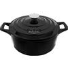 Casseruola In Ghisa Smaltata La Cuisine PRO 26 Cm – 4,75 L, Nero Lucido, Adatta A Tutti I Piani Cottura Inclusa Induzione, Forno, Lavastoviglie