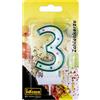 Idena 58363 - Candela numerica, Candela per torta, Decorazione, Candele, Compleanno, Anniversario, Anniversario
