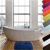 MSV - Tappetino da bagno in microfibra - 50 x 70 cm - Blu navy - Morbido e confortevole - Assorbimento rapido - Ideale per il bagno - Facile da pulire - Asciugatura rapida