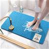 Asvin, Tappetino per vasca da bagno e doccia dalla texture morbida, 119,4 x 40,6 cm, senza ftalati, antiscivolo, comodo, drenante, in luffa di PVC, per zone umide, asciugatura rapida