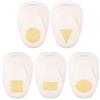 Vaessen Creative Fustellatrice per Carta Set 5 pz-Forme Geometriche-Ø, 2 x 1,9 cm, 1,8 cm, 2,3 1,8 x 2,5 cm-Accessori per Fai da Te, Scrapbooking e Biglietti, Bianco-Oro, Vari, 5 unità
