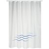 MSV Tenda da doccia in poliestere PACCO 180x200cm di qualità premium, bianca - Anelli inclusi