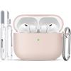 TNSNK Silicone per AirPods Pro 3 Case Cover, A9-Sandy Pink | Morbido, leggero, antiscivolo, antigraffio, ricarica cablata/wireless. Pennello pulitore + chiavetta.