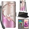 PHINIENLAND Cover per Xiaomi Redmi Note 10 4G custodia portafoglio Rosa | 3 scomparti carte, 1 tasca banconote, Chiusura magnetica, Supporto, Pelle PU flip cover per Redmi Note 10 4G