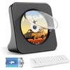 GAONAWAY Lettore CD Portatile con Bluetooth, USB, AUX, Stereo Lettore CD Casa Ricaricabile con Copertura, HIFI Sterei per CDs（Nero）