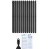 PATIKIL Adesivi Antiscivolo per Vasca 14.96x0.79 Pollici, 12Pz Adesivi Antiscivolo per Pavimento Doccia con Decalcomanie Adesive Raschietto per Vasca Doccia Pavimento Scalinata, Nero