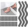 momgyaamz Strisce Antiscivolo per Scale Esterne, Nastro Antiscivolo per Gradini per Scale, Bagni, Cucine e Saune, Strisce Antiscivolo per Scale Interne 72 Pezzi, Antiscivolo Scale 18 X 1,3 cm, Grigio