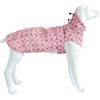 MAMORE Impermeabile regolabile per cani e animali domestici, leggero, con striscia riflettente, per cani di taglia piccola, media e grande (XS, rosa con fiori di ciliegio dorati)