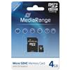 Mediarange 4GB Scheda MicroSD MediaRange SD CL.10 inkl. Adapter [MR956]