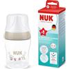 NUK Perfect Match Biberon | 0+ mesi | 150 ml | Biberon neonato anti-colica | PP | Indicatore di controllo della temperatura | Scimmia | Confezione da 1