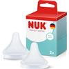 NUK Perfect Match Tettarelle per Biberon | 3+ Mesi | Tettarelle Anticolica per Biberon | Silicone | Medio | Confezione da 2