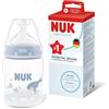 NUK First Choice Biberon | 0+ mesi | 150 ml | Biberon anti-colica | PP | Indicatore di controllo della temperatura | Balena | Confezione da 1