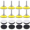 Yuhtech 8 Pcs 2 Inch 50mm Platorelli per levigatrici per Smerigliatrice Lucidatrice Mini con 8 pcs di Tampone di Ricambio per Tampone in Schiuma Morbida