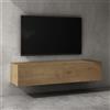 doporro Mobile Porta TV Sospeso 140 cm con 2 Ante Marrone Chiaro, Credenza Bassa da Soggiorno Salotto, Madia Consolle per TV Fernsehschrank02