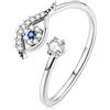 SOUTHPLUS Anelli Donna Argento 925, Anelli Cane/Gatti, Regolabile Donna, Elegante,Regolabile, Antiallergico, Anello di Fidanzamento, Anello di Amicizia, Regalo per Ragazza Madre (Demon)