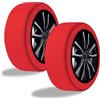 IMJ-Global Calze da Neve Omologate Italia EN 16662-1 Guanti in Omaggio, Calze da Neve per Auto Alternativa alle Catene Perfette anche sul Ghiaccio, Facili da Montare su Pneumatici Ruote (Taglia L)