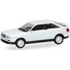 Herpa Basic modello di auto Audi 90 coupé, blu Gulf, giallo Giamaica, in scala 1:87, modello base economico, tedesco, statuetta plastica