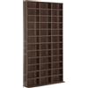 Homcom Libreria da Muro porta CD DVD in Legno,Mobile Soggiorno Regplabile con 36 scompartimenti, Marrone 195 × 102 × 23.5cm|Aosom