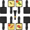 Zalava Set da 8 Padelline Raclette Antiaderente, Mini Padelline da Grill di Ricambio con 8 Raschietti e Manico Nero Isolato dal Calore, per Grigliare Formaggio, Uova