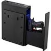 VEVOR Cassaforte per Pistola con Impronta Digitale Password Cinque Cifre Chiave, Cassaforte per Pistole con Illuminazione per 1 Pistola e caricatore 23 x 7 x 32 cm, Custodia per Pistola per Comodino