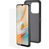 SPC Discovery 3 / 3SE Protection Pack - Custodia in silicone nero con interno in microfibra + vetro temperato per SPC Discovery 3 e Discovery 3 SE (6,8) | Extra resistente e semi-flessibile
