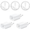 GuMosh 3-Pack Caricatore for iPhone 14/14 Pro/14 Pro Max/14 Plus 13 12 11 SE XR X XS 8 7, iPad Air Mini, AirPods, 30 W USB C Carregatore Rapido con 2M Cavo USBC Rapida Testa Ricarica Rapida Charger