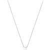 LUXENTER Collana Alphabet finitura argento - Lettera E, Mediano, Metallo, Senza pietra preziosa