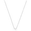 LUXENTER Collana Alphabet finitura argento - Lettera V, Mediano, Metallo, Senza pietra preziosa