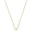 LUXENTER Collana Alphabet finitura oro 18k - Lettera N, Mediano, Metallo, Senza pietra preziosa