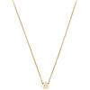 LUXENTER Collana Alphabet finitura oro 18k - Lettera D, Mediano, Metallo, Senza pietra preziosa