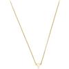LUXENTER Collana Alphabet finitura oro 18k - Lettera T, Mediano, Metallo, Senza pietra preziosa
