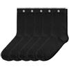 NORDIC Socks Calzini Dress lana Merino per uso quotidiano, per uomo e donna, confezione da 5 paia di calzini standard (IT, Testo, XL, 3XL, Regular, Regular, Nero)