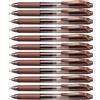 Pentel Energel BLP77-VX, penna con meccanismo a scatto, impermeabile 12er Pack marrone