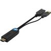 Aisens HDMI male, DisplayPort female, Powered by USB-A, 10 cm Cavo - refurbished