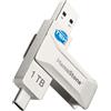 Kingspec MemoStone US1 SSD Pen Drive, 540MB/s Read - 430MB/s Write Hard disk esterni - SSD 1000 GB USB-A / USB-C - refurbished