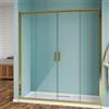 Box Doccia Int. Porta Doccia Profili Oro Doppia Scorrevole H190 Trasparente
